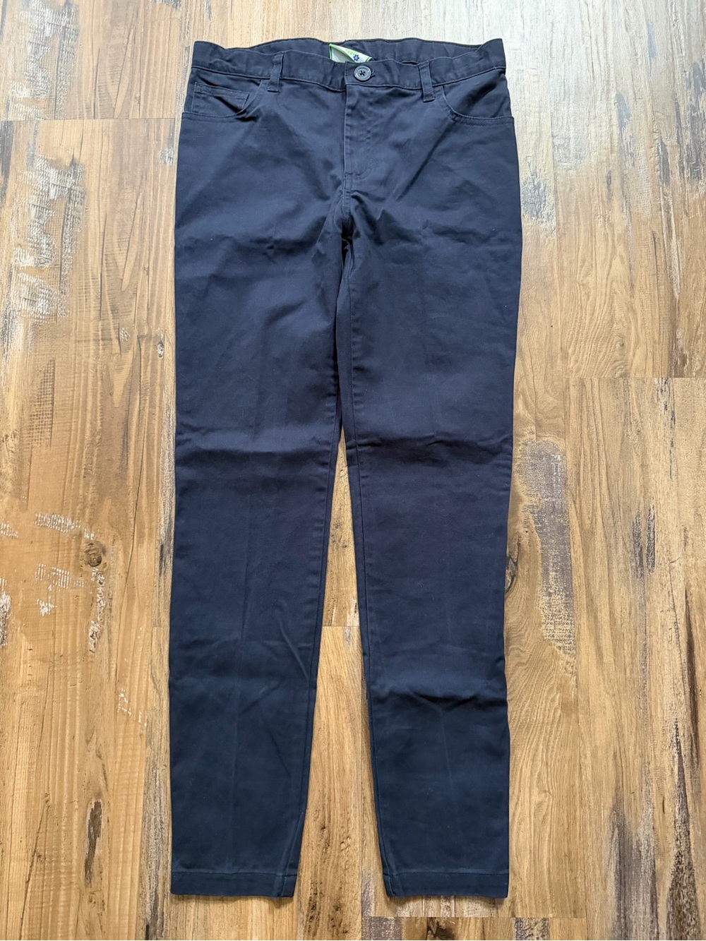 Real School Navy Blue School Uniform Skinny Leg Girls 14 Chino Twill Dress Pants